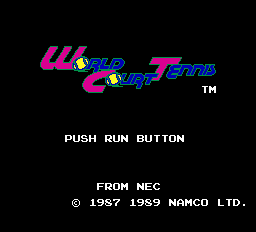 World Court Tennis title screen for TurboGrafx-16